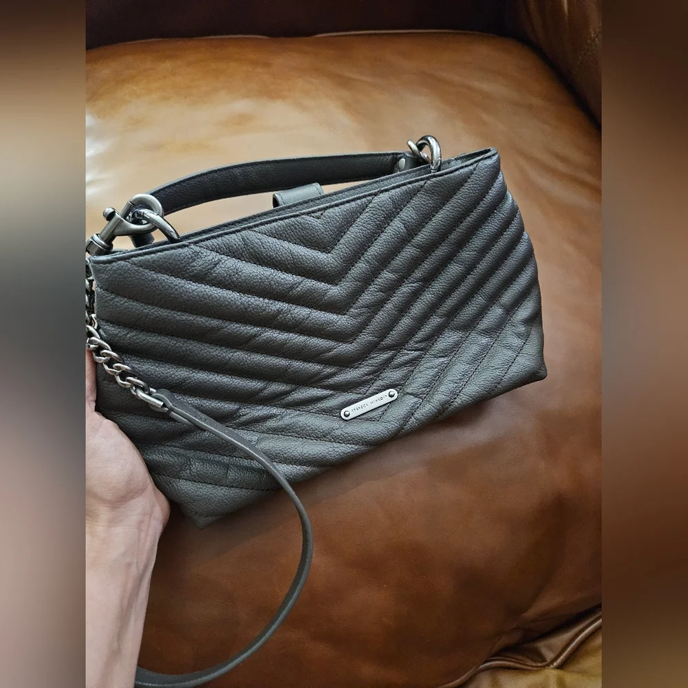 LIKE NEW Rebecca Minkoff Edie Top Handle Satchel in Graphite